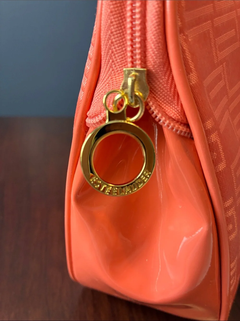 Estée Lauder Orange Toiletry Pouch Stylish Travel Cosmetic Bag